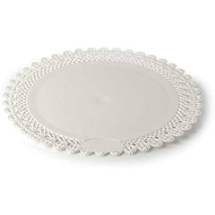 Vassoio trinato bianco coprente diam. 30 cm