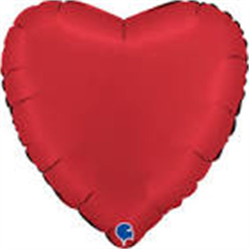 Palloncino foil cuore rosso rubino 18" satinato