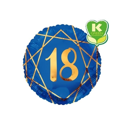 Mylar blu e oro 18" numerato