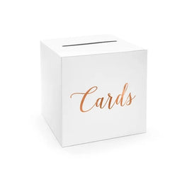 Wedding card bix oro e bianco 24x24x24 cm