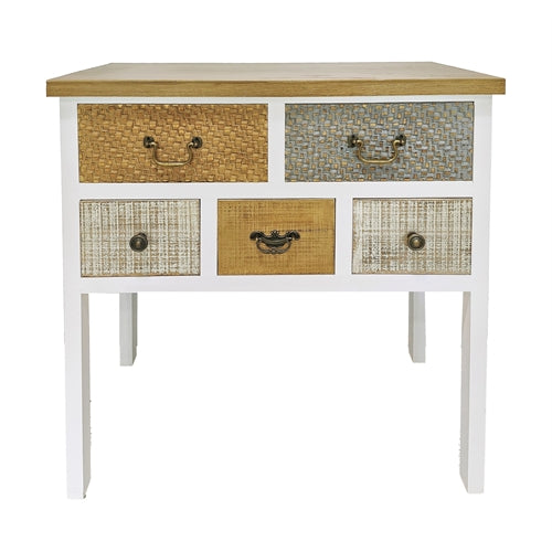 Consolle in legno 5 cassetti 77,5 x 36 x h. 77 cm