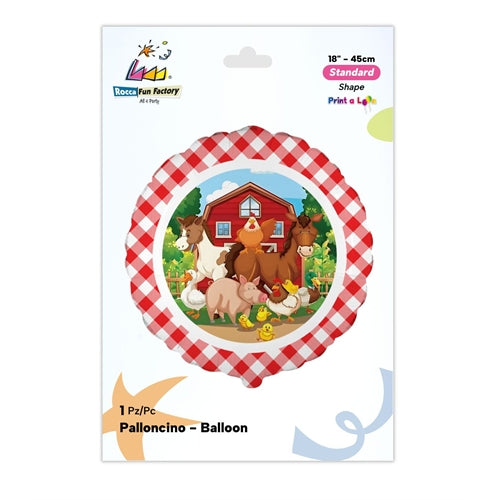 Mylar fattoria tondo 18" 1pz
