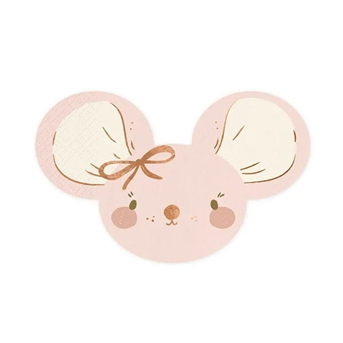 Tovaglioli topolino, rosa chiaro, 16x10 cm