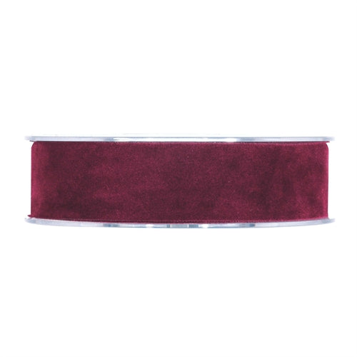 Nastro decorativo in velluto bordeaux – 25 mm x 7 m