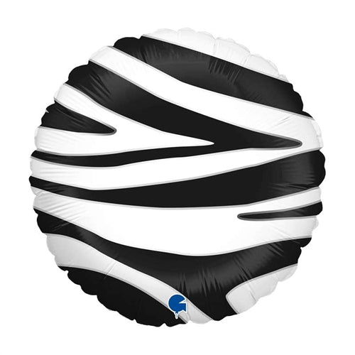Mylar tondo zebra 18"