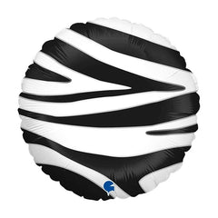 Mylar tondo zebra 18"