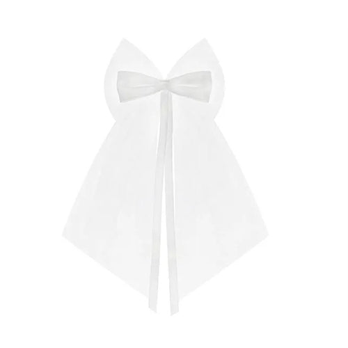 Fiocchi con nastro, bianchi, 18 cm (1 confezione / 2 pezzi)