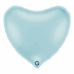 Mylar cuore celeste 36" 90 cm