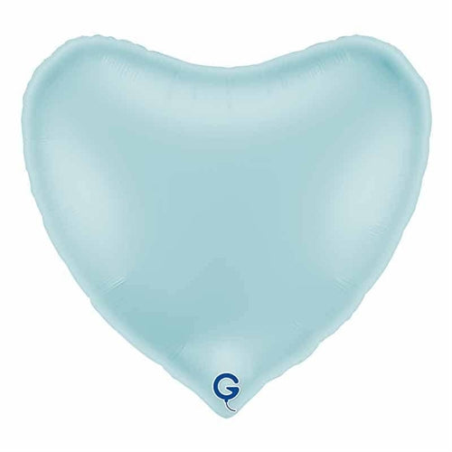 Mylar cuore celeste 36" 90 cm