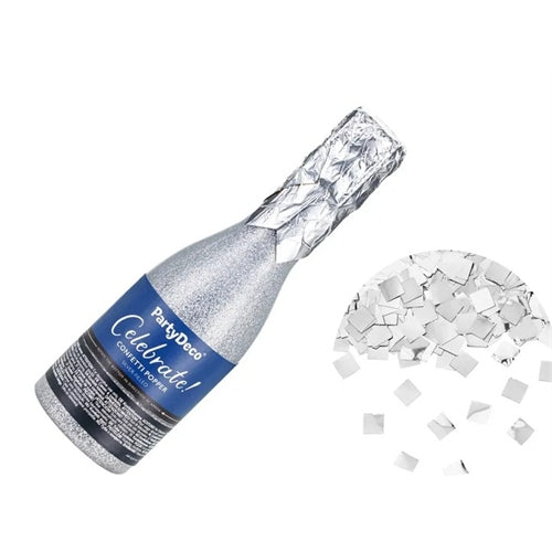 Cannone spara coriandoli champagne, oro, 20,5 cm
