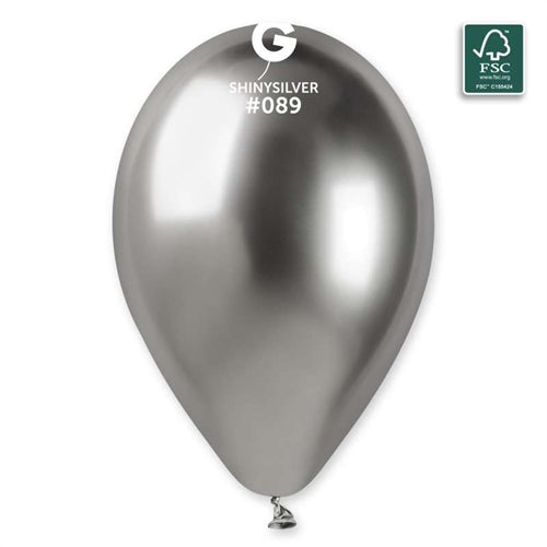 Palloni in lattice gemar 13" shiny argento #089 50 pz