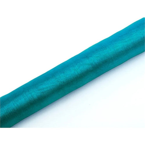 Organza tinta unita, turchese, 0,36 x 9 m
