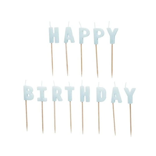 Candeline di compleanno happy birthday, 2,5 cm