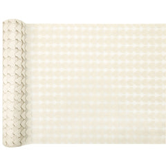 Runner in pizzo avorio 28 cm x 2.5 m – motivo geometrico