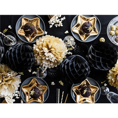 Piatti di carta a forma di stella, oro, 18 cm (1 confezione / 6 pezzi)
