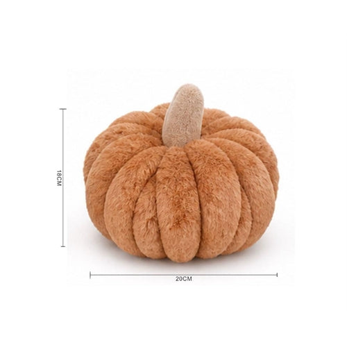 Zucca decorativa in tessuto effetto peluche – 20 × h 18 cm