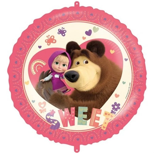 Palloncino in foil 18" masha e orso "masha sweet heart"
