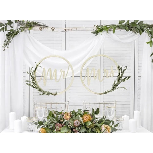 Decorazione da appendere mr mrs, 38 cm (1 confezione / 2 pezzi)
