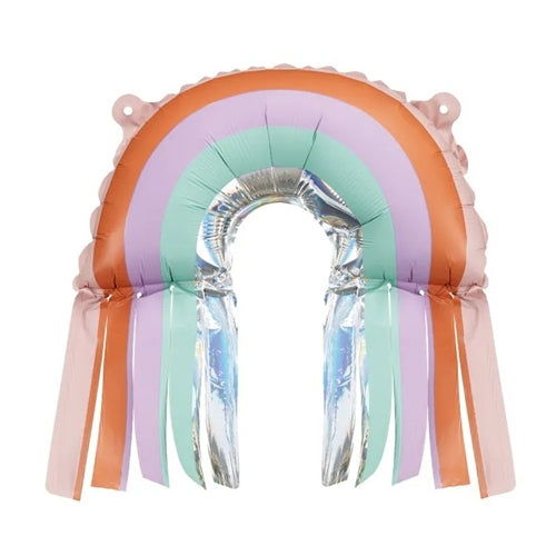 Palloncini in foil arcobaleno con frange, 38x41 cm, mix (1 confezione / 3 pezzi)