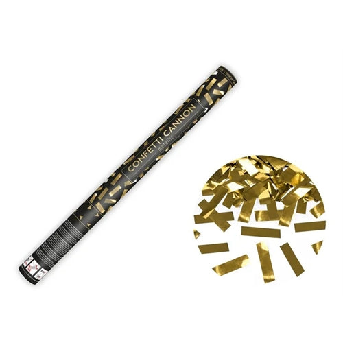 Cannone lancia coriandoli, oro, 60cm