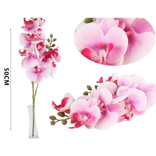 Orchidea rosa h. 50 cm