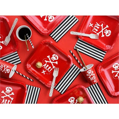 Bicchieri da festa a tema pirati, rossi, 220 ml