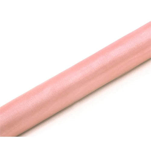 Organza tinta unita, rosa pallido, 0,36 x 9 m