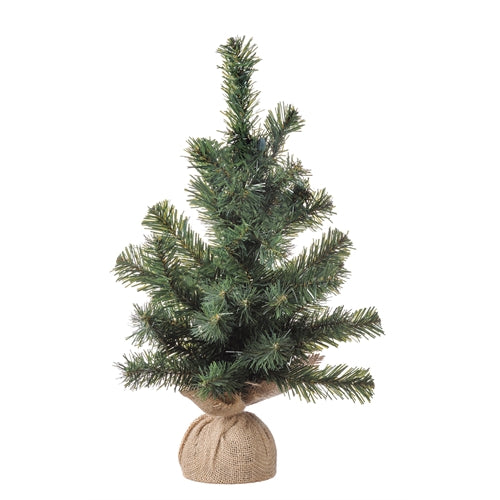 Albero di natale con base in juta d. 9,5 x h. 45 cm