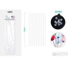 Aste per palloncini in carta bianca h. 40 cm