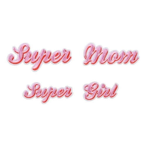 Toppe termoadesive supermom, mix, 14x3,5-19,5x5 cm (1 confezione / 2 pezzi)