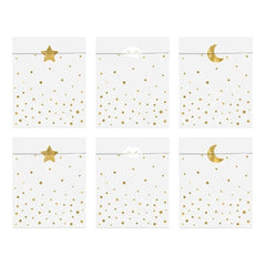 Sacchetti porta dolcetti little star, 13x14cm (1 confezione / 6 pezzi)