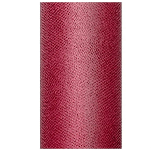 Tulle tinta unita, rosso intenso, 0,3 x 9 m