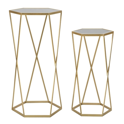 Tavolinetto esagonale coppia 100x50 cm - 40x80 cm