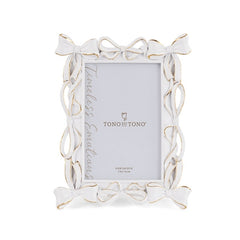 Portafoto fiocchi bianco-oro 160x210mm