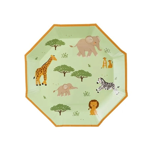 Piatti papierwe safari, 23 cm, mix (1 conf. / 6 pz.)