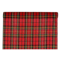 Runner natalizio scozzese tartan rosso e verde – 28 cm × 2,5 m