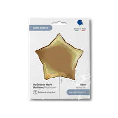 Foil 18" stella rainbow olografico champagne