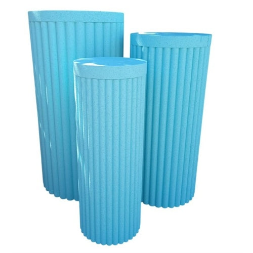 Set 3 pz cilindri impilabili in polistirolo a margherita vari colori