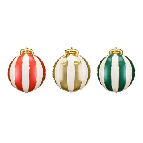 Palline di natale con palloncini in lamina, 42x46 cm, mix (1 confezione / 3 pezzi)