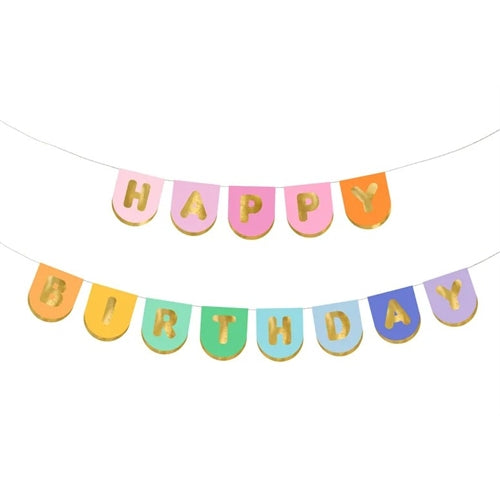 Banner buon compleanno, mix, 163x12 cm