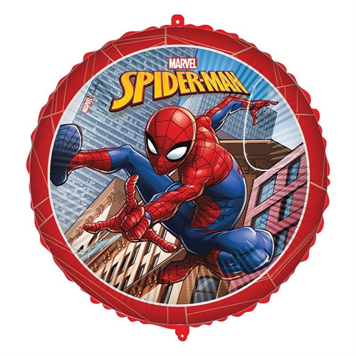 Mylar spiderman tondo nastrino pesetto 18"