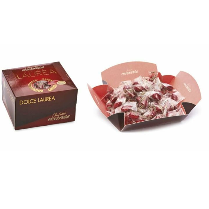 Maxtris confetti dolce laurea mandorla 500 gr rosso