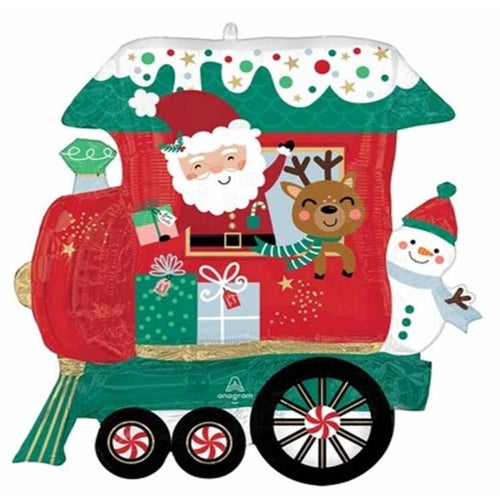 Palloncino in foil 27" super shape trenino di natale