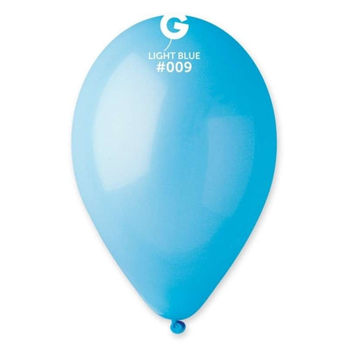Palloncino in lattice 12" g110 celeste "light blue 009" 50pz