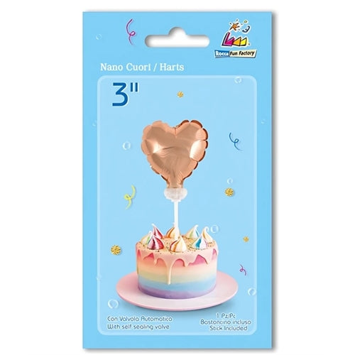 Mylar cuore 03" con asta