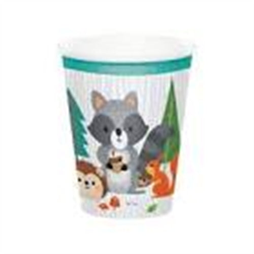 Bicchieri animali del bosco 8 pz in carta
