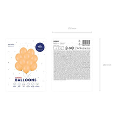 Palloncini resistenti da 27 cm, arancione pastello brillante