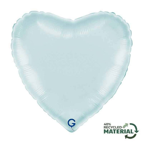 Palloncino in foil 18" cuore celeste satinato