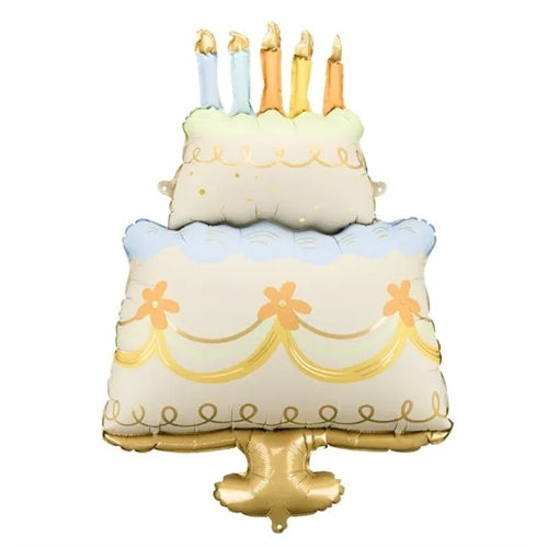 Torta con palloncino in foil, 62x104 cm, mix