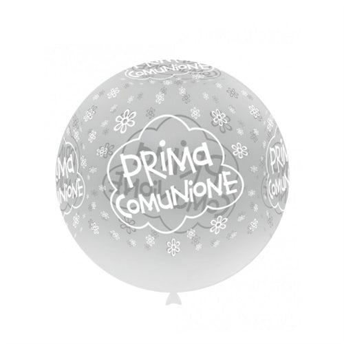 Palloncino pastello per decorazione 33" - 83 cm trasparente  st.bianca prima comunione
